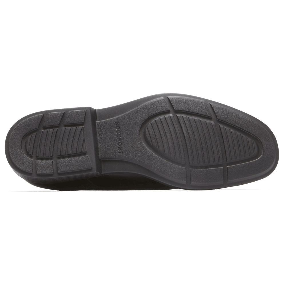 Oxfords Rockport Mens - Charles Road Cap Toe Black - Philippines QFXA-59638